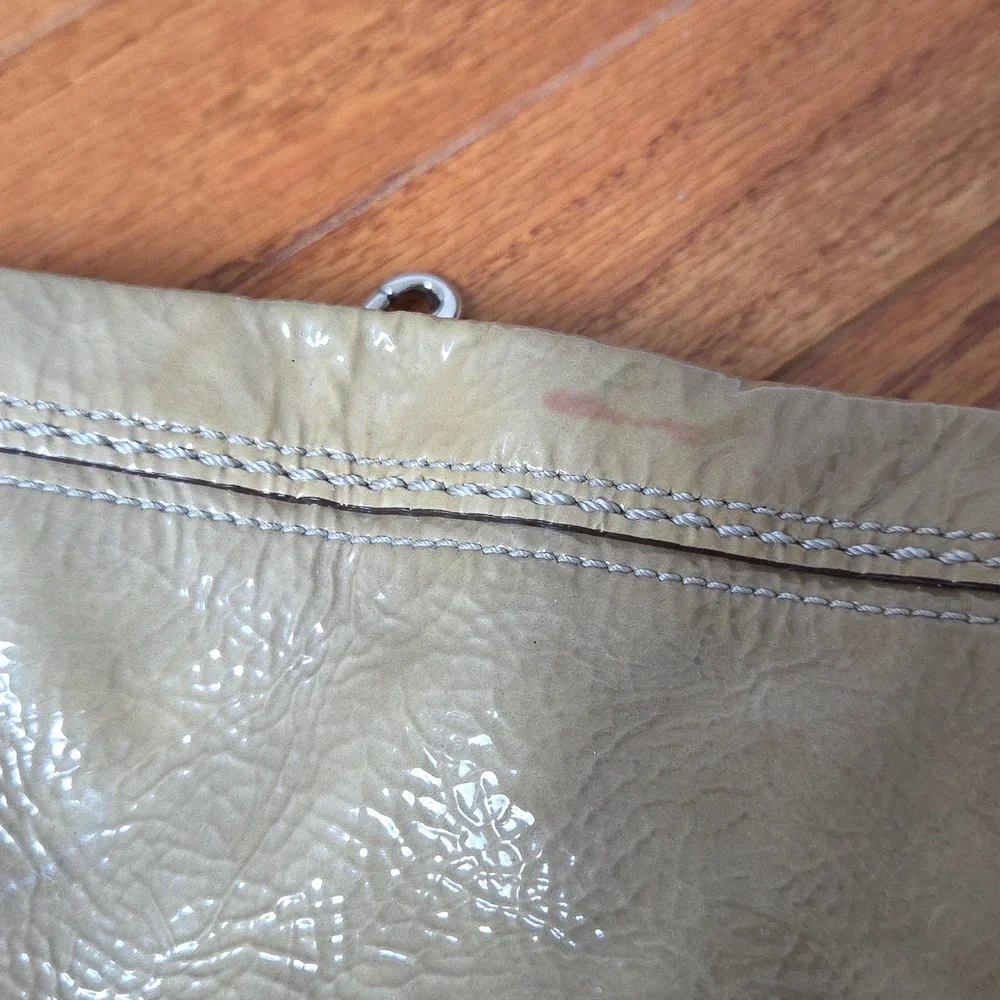 Coach Audrey 17036 Patent Leather Slouchy Tote Bag Distressed